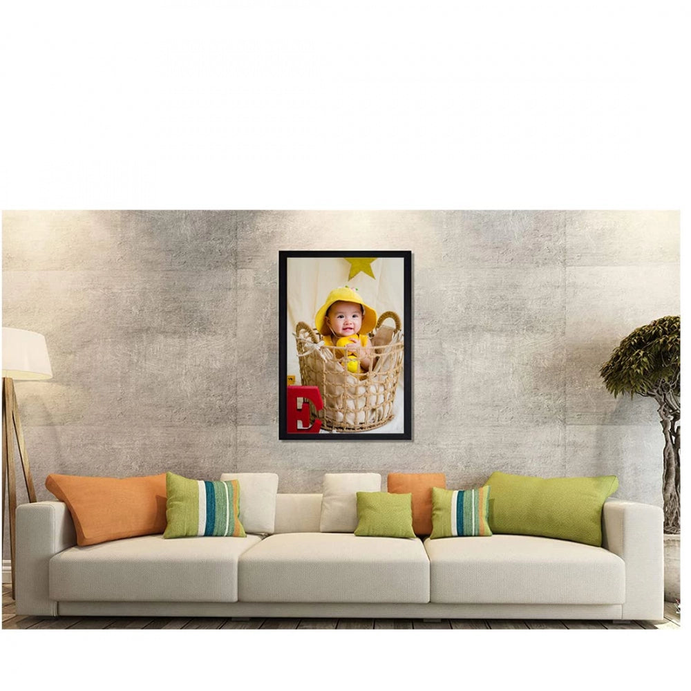 Fashion Baby Photo Painting with Synthetic Photo Frame (Multicolor)