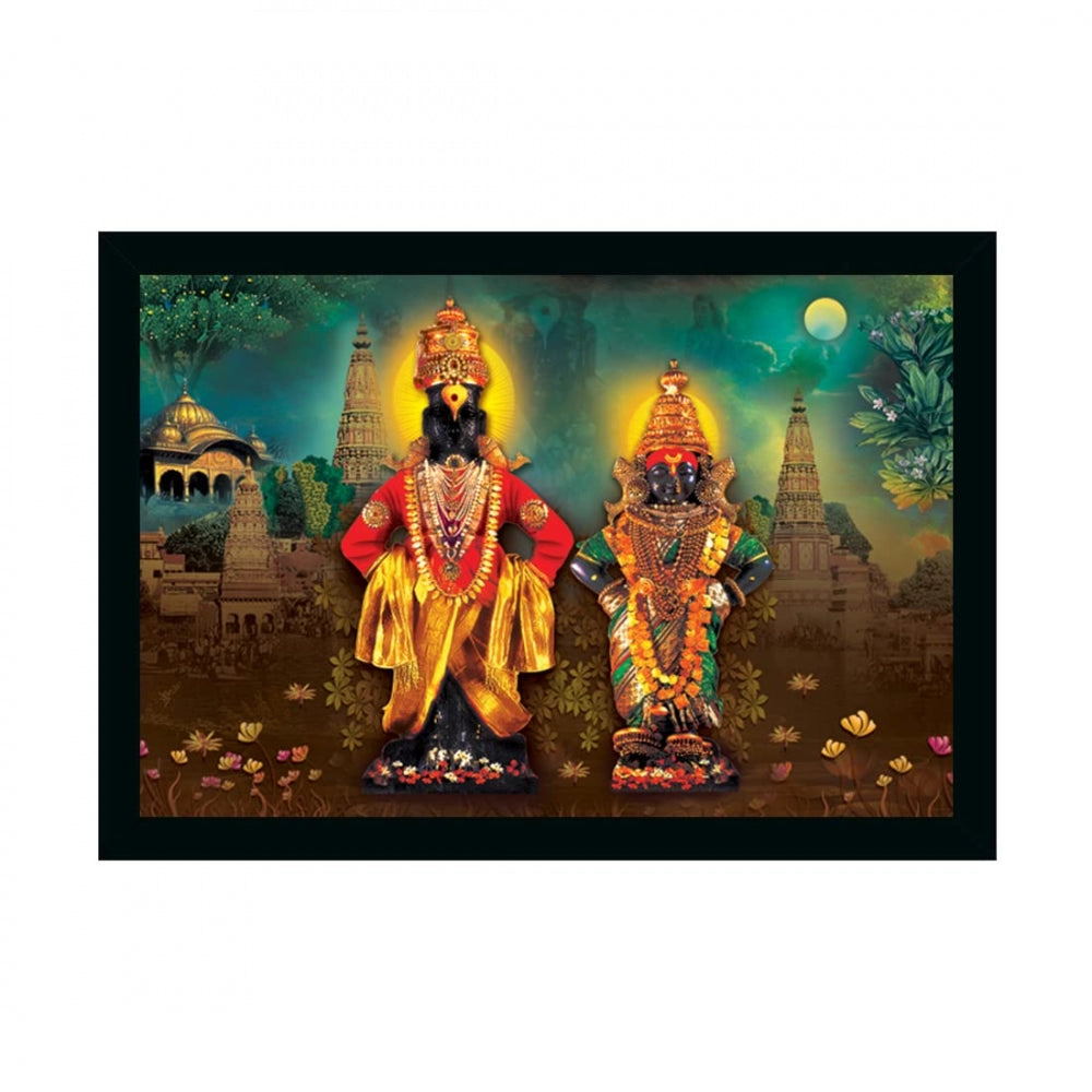 Amfyn Vitthal Rukmini Painting with Synthetic Photo Frame (Multicolor)