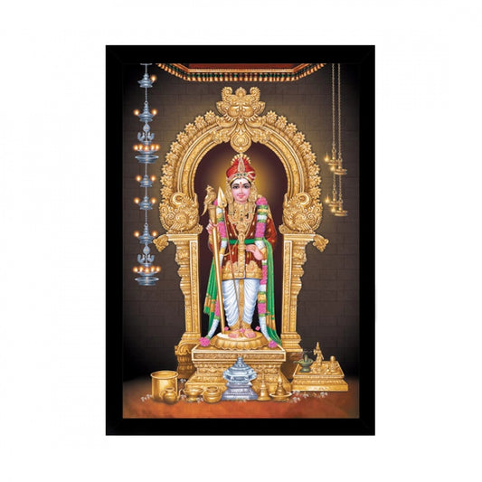 Amfyn Murugan Painting with Synthetic Photo Frame (Multicolor)