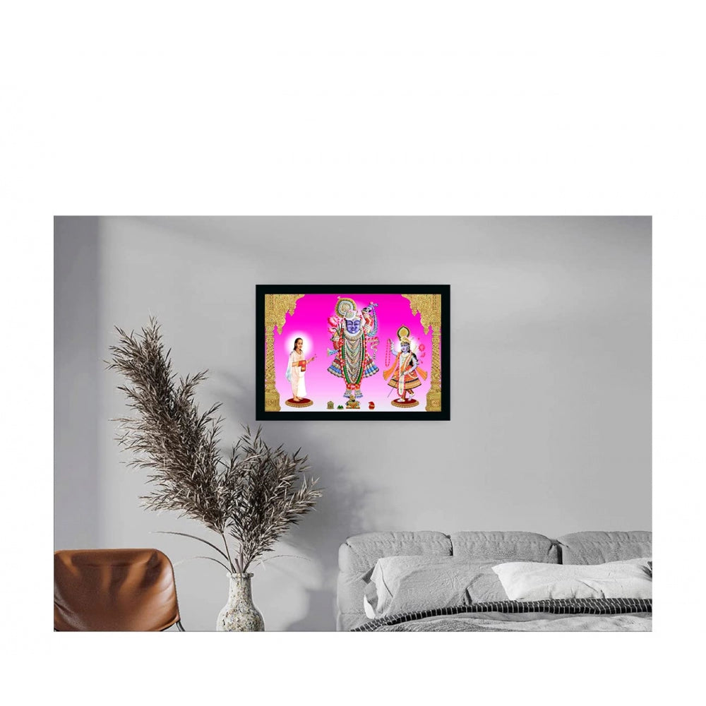 Amfyn Shrinathji Painting with Synthetic Photo Frame (Multicolor)