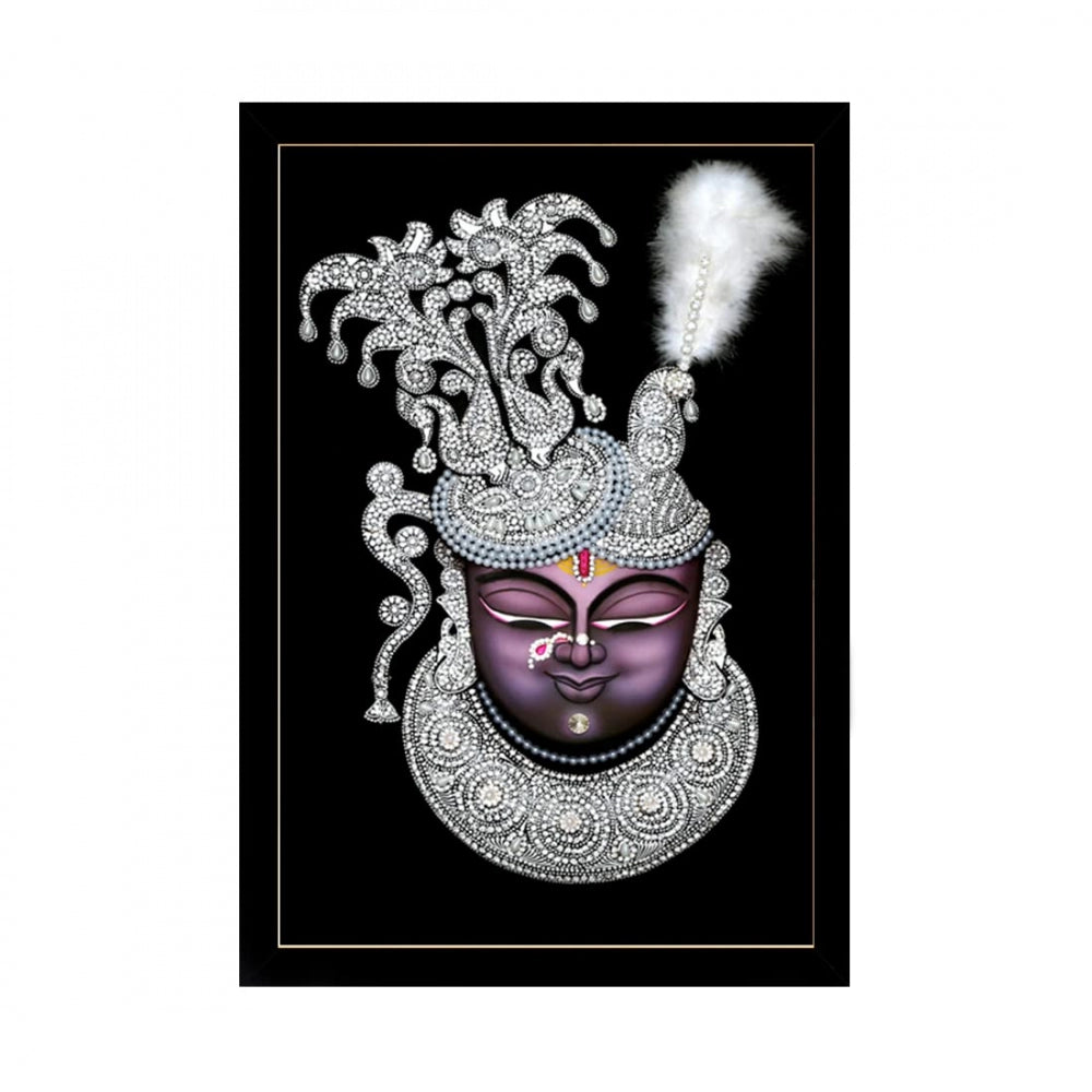 Amfyn Shrinathji Painting with Synthetic Photo Frame (Multicolor)
