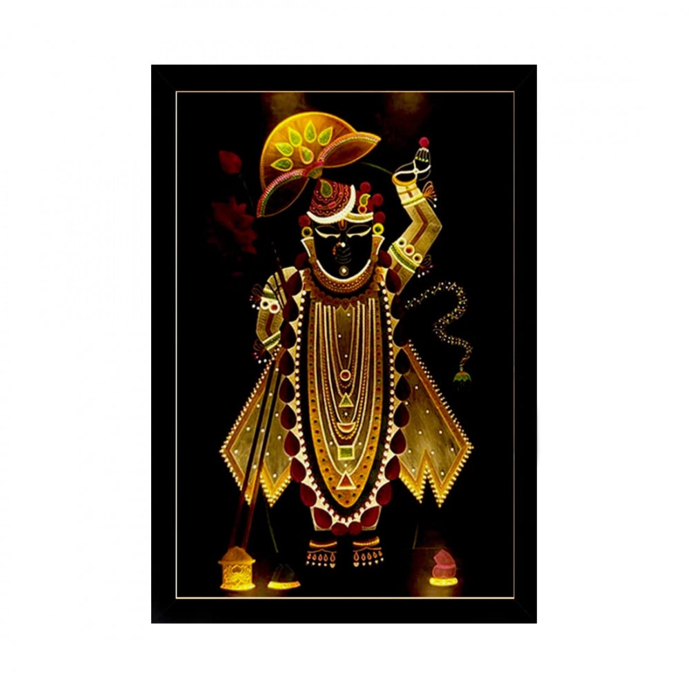 Amfyn Shrinathji Painting with Synthetic Photo Frame (Multicolor)