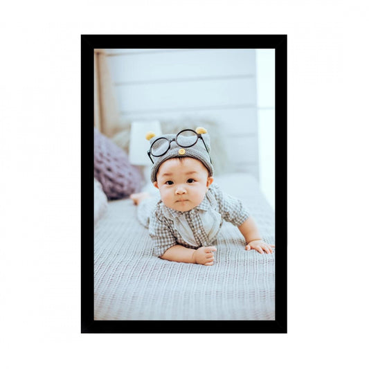 Fashion Baby Photo Painting with Synthetic Photo Frame (Multicolor)