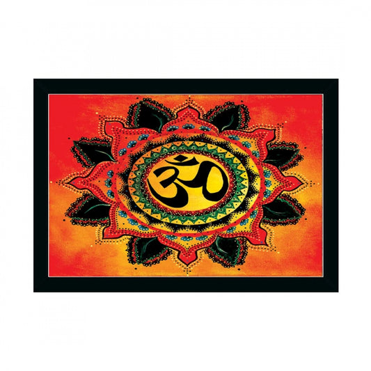 Amfyn Om Namah Shivay Painting with Synthetic Photo Frame (Multicolor)