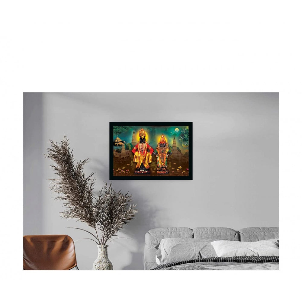 Amfyn Vitthal Rukmini Painting with Synthetic Photo Frame (Multicolor)