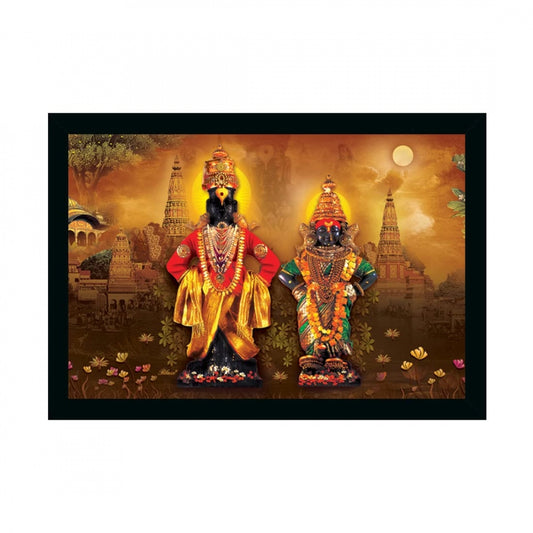 Amfyn Lord Vitthal Painting with Synthetic Photo Frame (Multicolor)