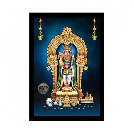 Amfyn Murugan Painting with Synthetic Photo Frame (Multicolor)
