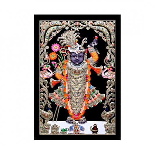 Amfyn Shrinathji Painting with Synthetic Photo Frame (Multicolor)
