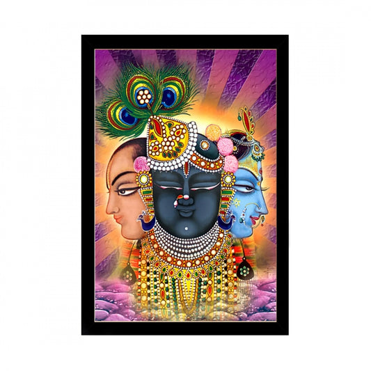 Amfyn Shrinathji Painting with Synthetic Photo Frame (Multicolor)