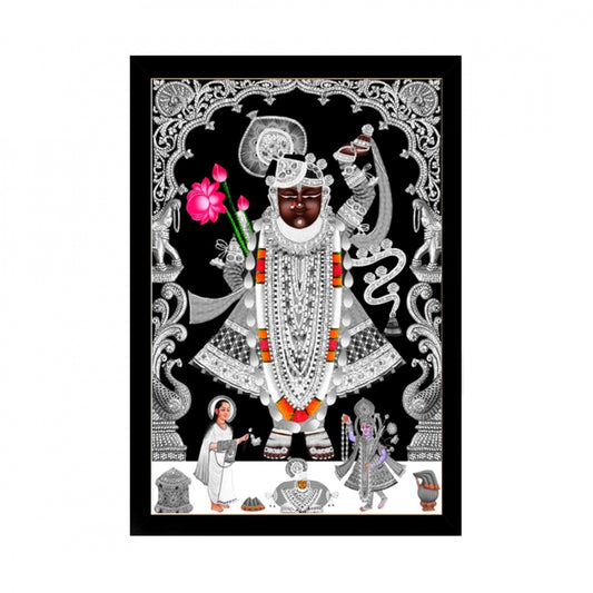 Amfyn Shrinathji Painting with Synthetic Photo Frame (Multicolor)