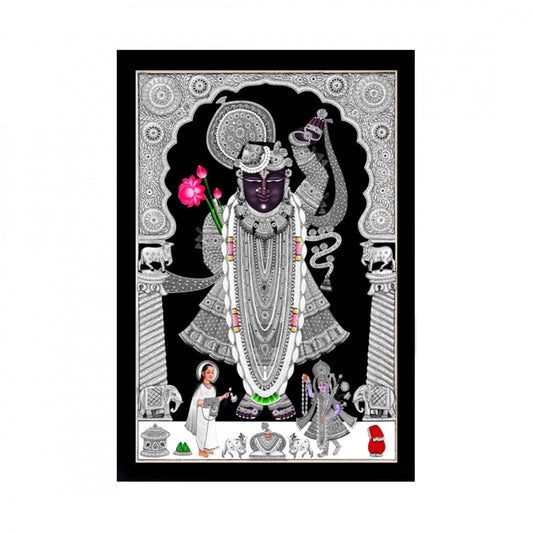 Amfyn Shrinathji Painting with Synthetic Photo Frame (Multicolor)