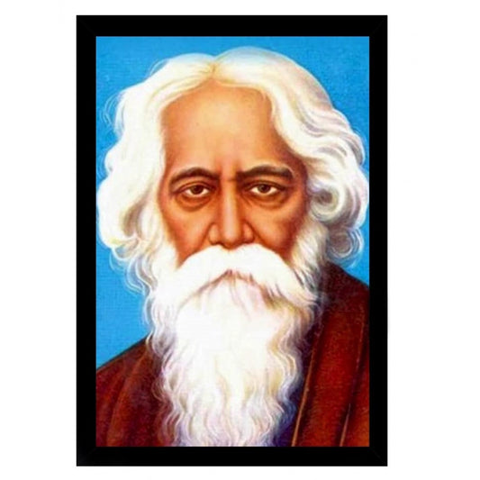 Amfyn Rabindra Nath Tagore Painting with Synthetic Photo Frame (Multicolor)