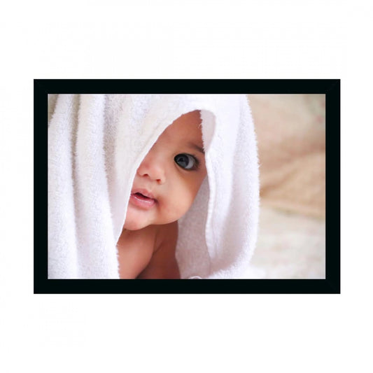 Fashion Baby Photo Painting with Synthetic Photo Frame (Multicolor)
