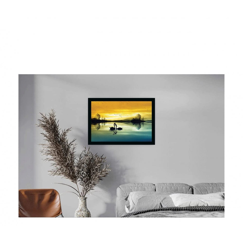 Amfyn wan Pair Painting with Synthetic Photo Frame (Multicolor)