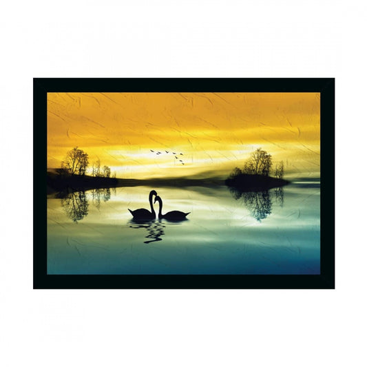 Amfyn wan Pair Painting with Synthetic Photo Frame (Multicolor)