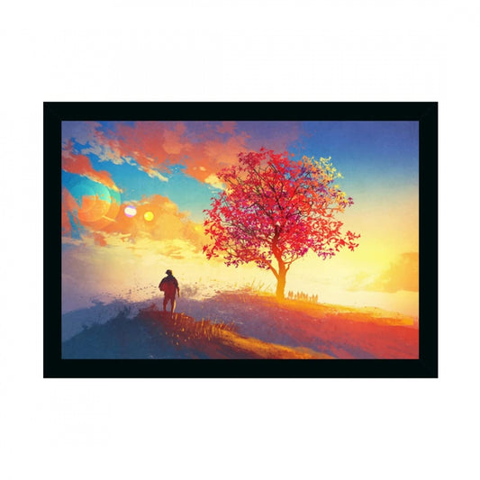 Amfyn ree Painting Painting with Synthetic Photo Frame (Multicolor)