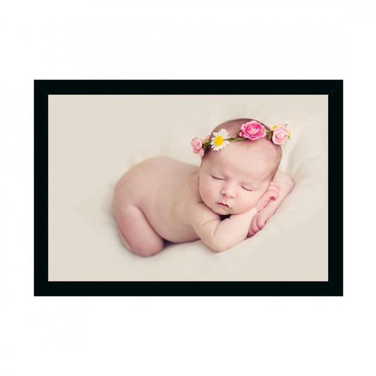Fashion Baby Photo Painting with Synthetic Photo Frame (Multicolor)
