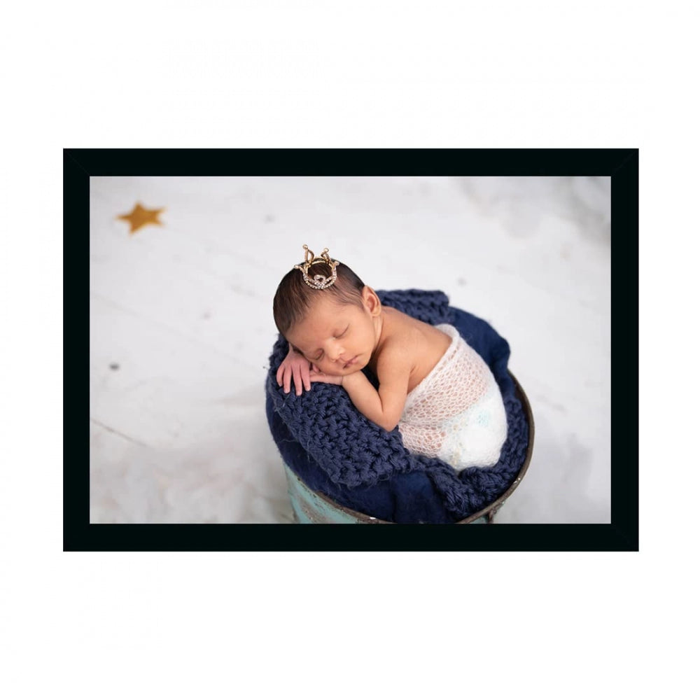 Fashion Baby Photo Painting with Synthetic Photo Frame (Multicolor)