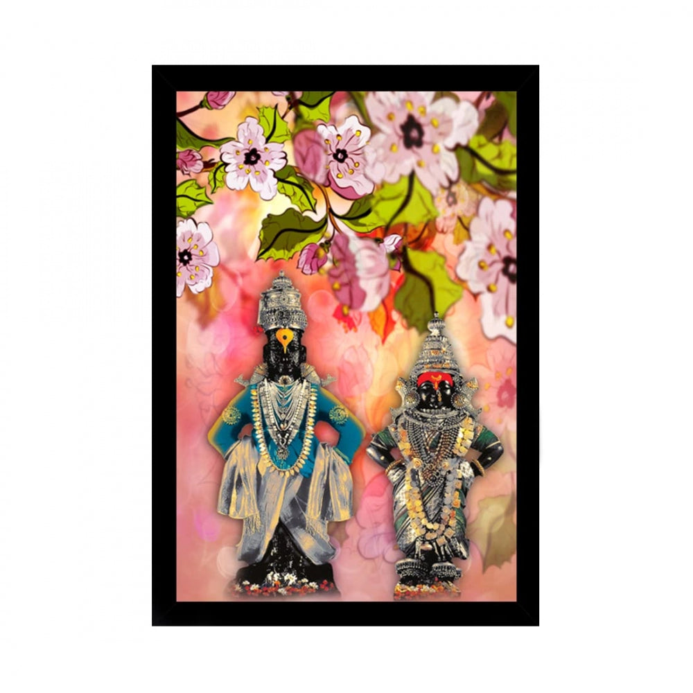 Amfyn Lord Vitthal Painting with Synthetic Photo Frame (Multicolor)