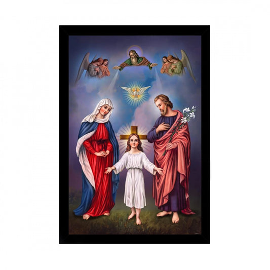 Amfyn Jesus Christ Painting with Synthetic Photo Frame (Multicolor)