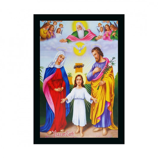 Amfyn Jesus Christ Painting with Synthetic Photo Frame (Multicolor)