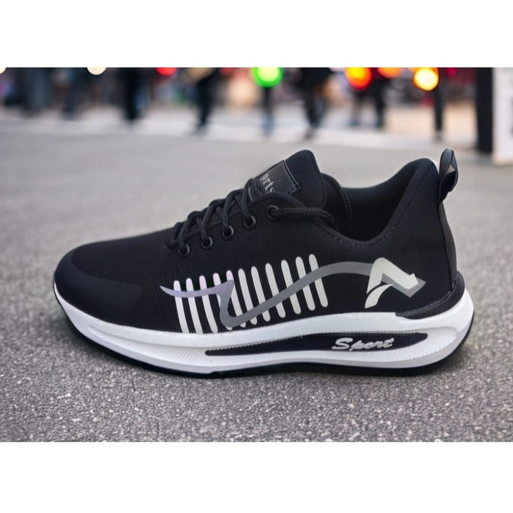 Amfyn Men's Solid Synthetic Casual Shoes (Blue)