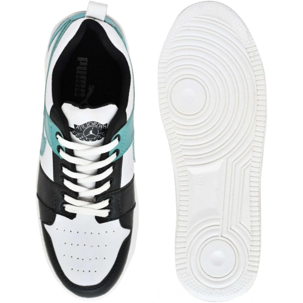 Amfyn Men's Solid Synthetic Casual Shoes (Sea-Green)