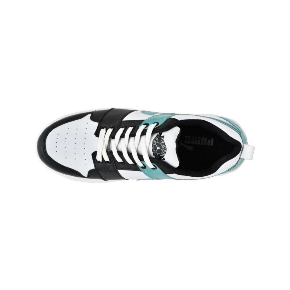 Amfyn Men's Solid Synthetic Casual Shoes (Sea-Green)