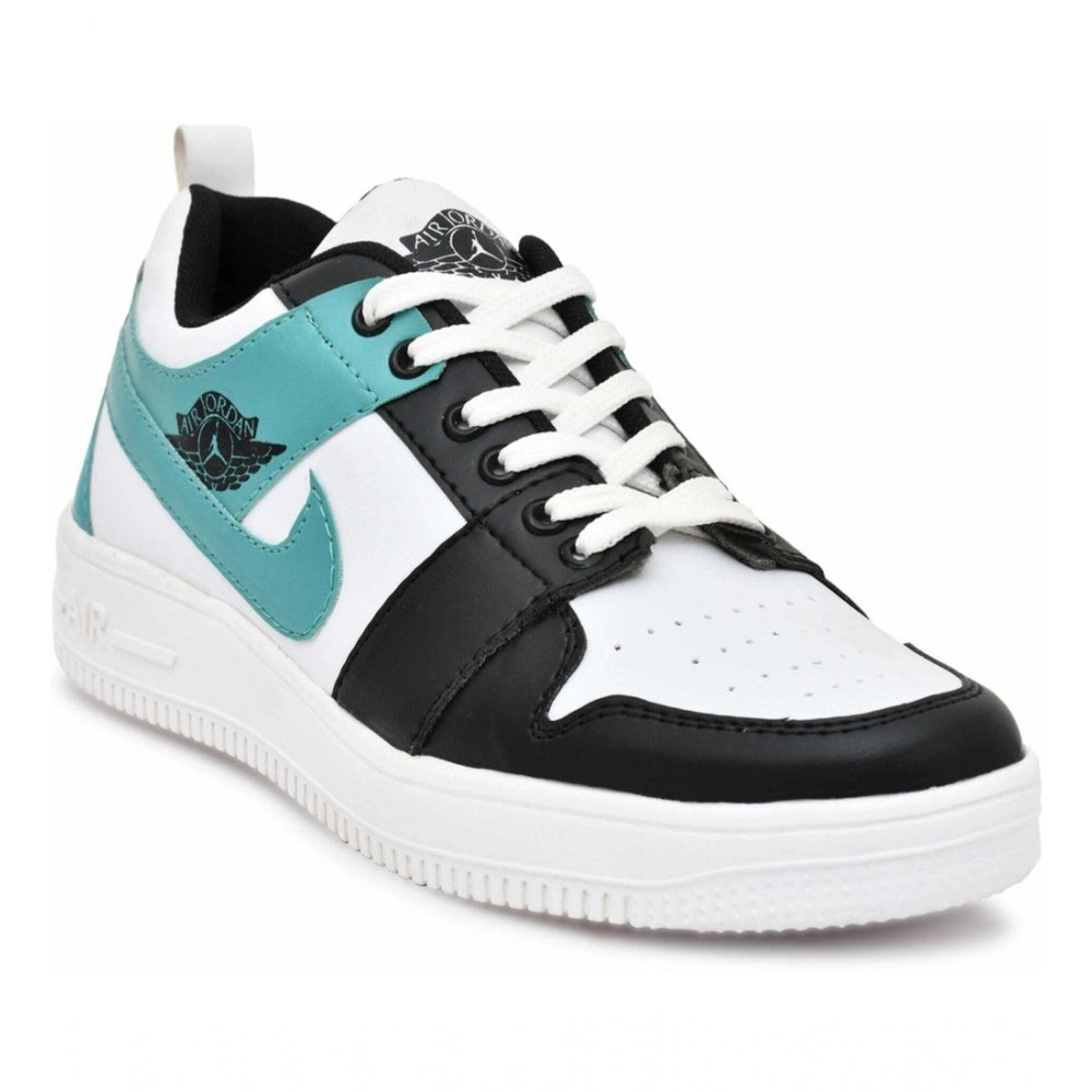 Amfyn Men's Solid Synthetic Casual Shoes (Sea-Green)