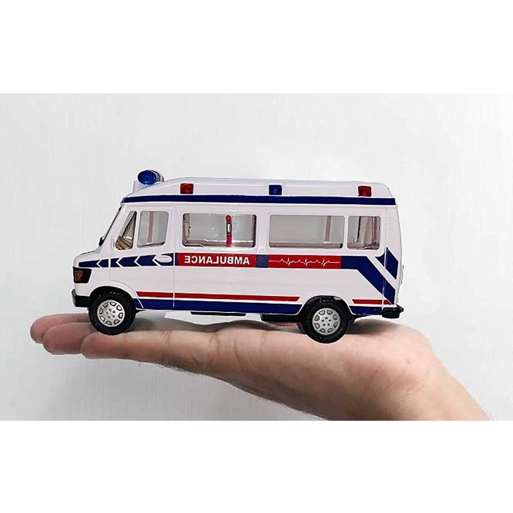 Amfyn Plastic Ambulance Emergency Medical Technicians Bus Suv Car (White)