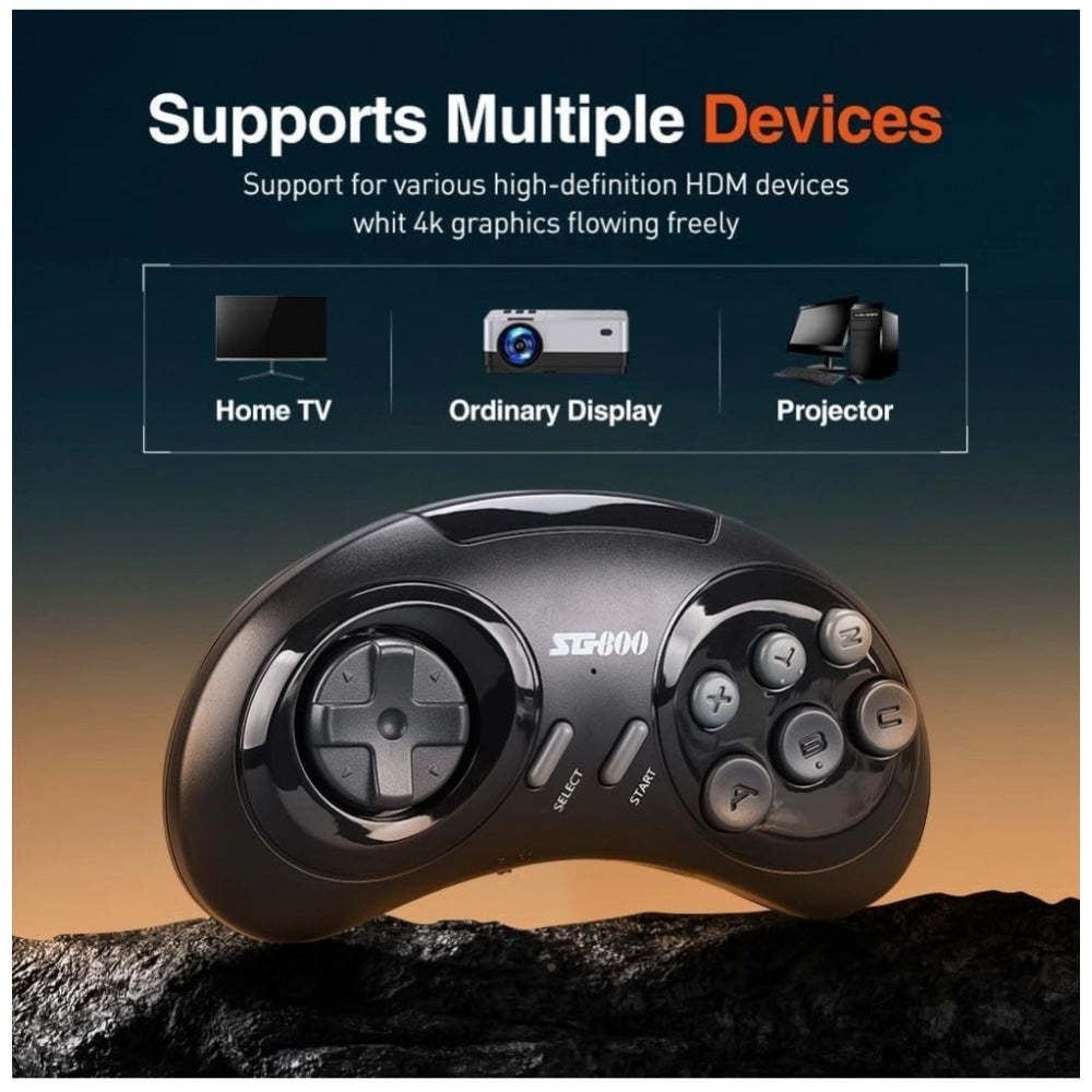 Amfyn Plastic Play Video Game Stick In 4600+ Games (Black)