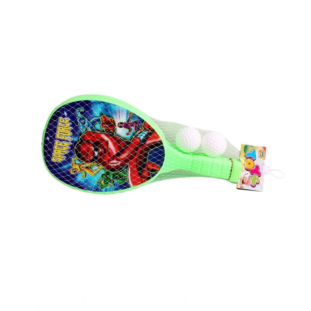 Amfyn Plastic Racket Set For Kids Indoor Outdoor Table Tennis (Red)