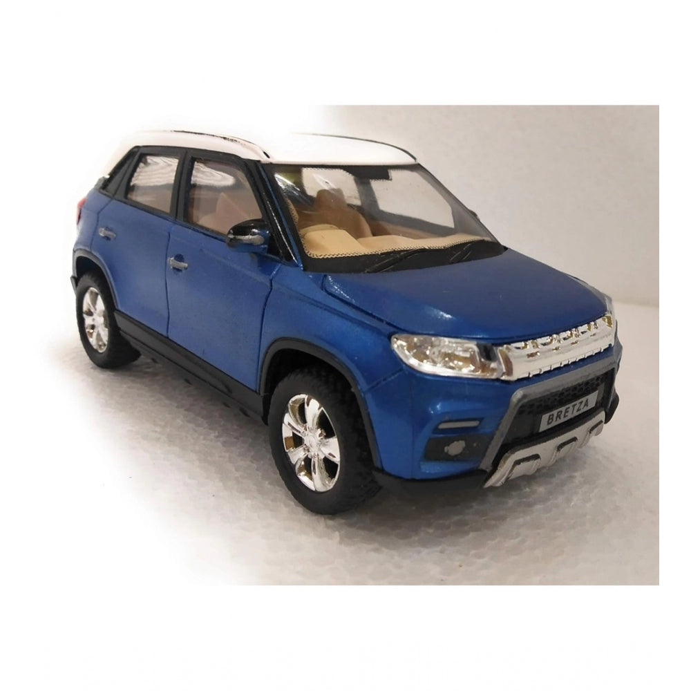 Amfyn Plastic Brezza Suv Pull Back Action Car (Blue)