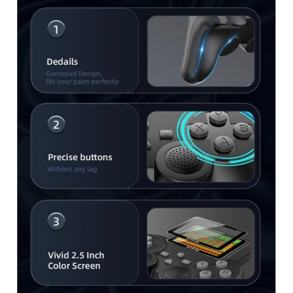 Amfyn Plastic Handheld Gaming Console (Black)