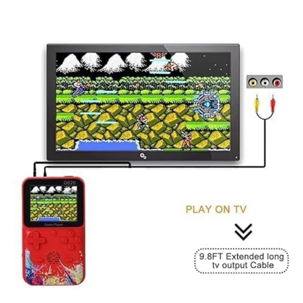 Amfyn Plastic Video Game For Kids Console 500 In1 Classic Games (Red)