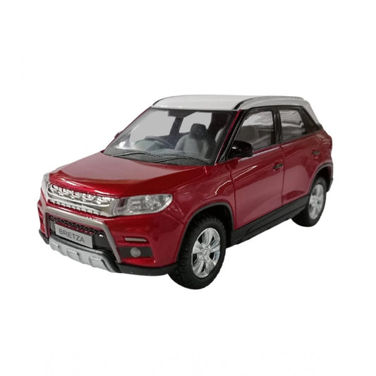 Amfyn Plastic Brezza Red White Suv Car For Kids (Red)