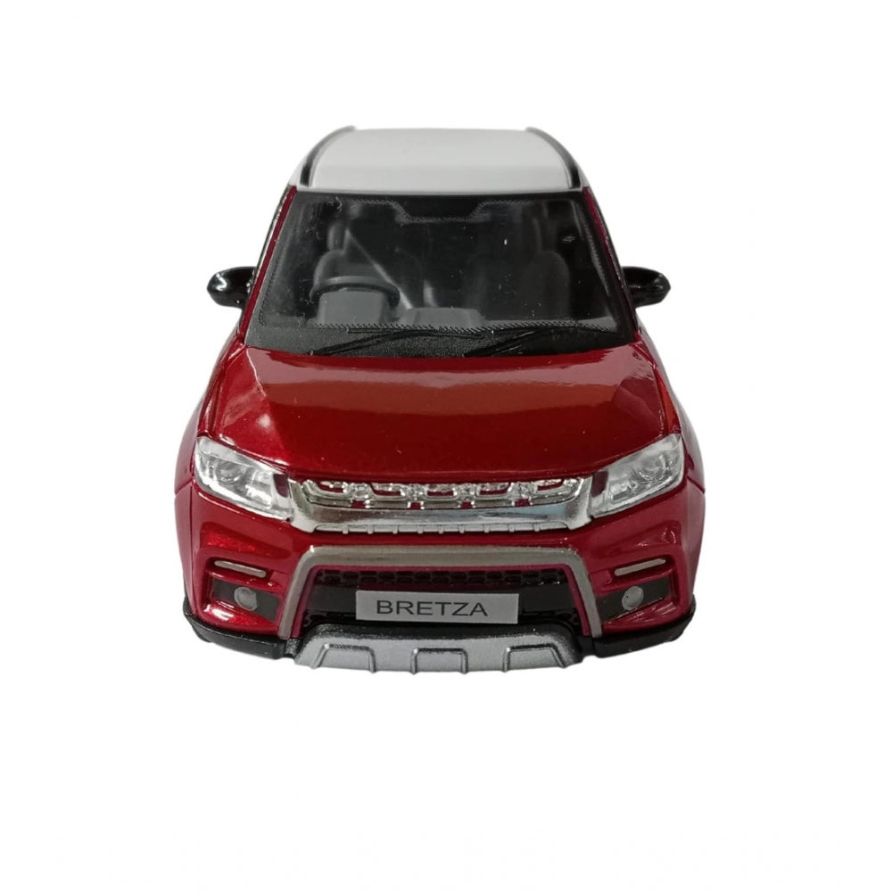 Amfyn Plastic Brezza Red White Suv Car For Kids (Red)