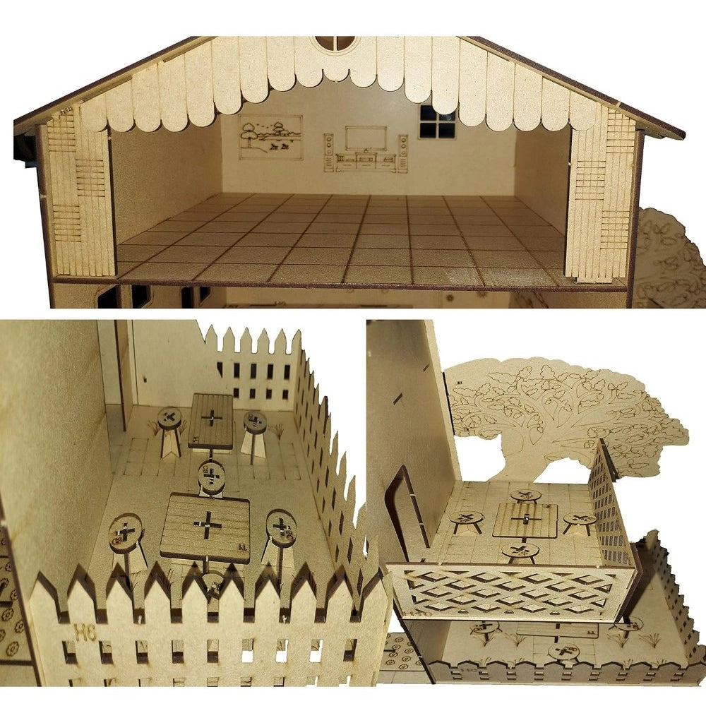 Amfyn Plastic Dollhouse For Girls With Furniture (Assorted)
