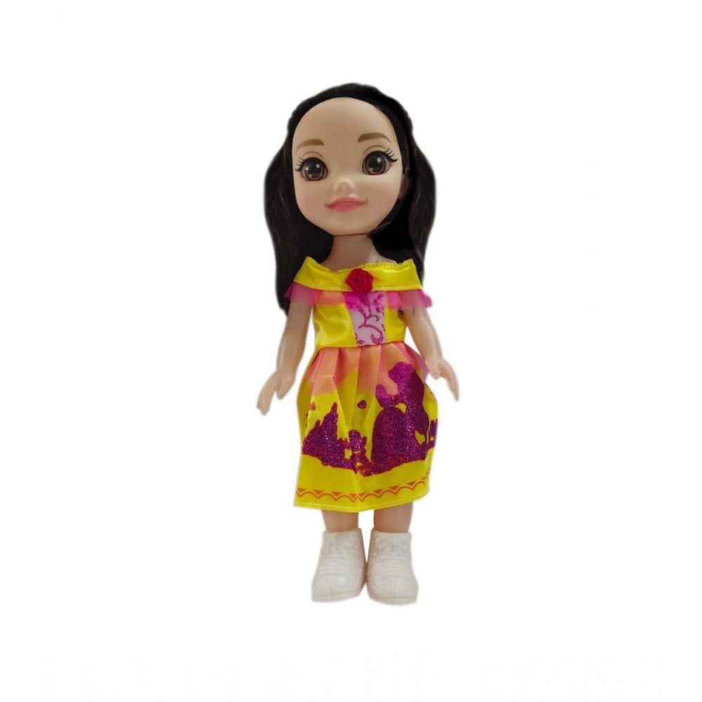 Amfyn Plastic Doll Set With Fast Food Accessories (Yellow)