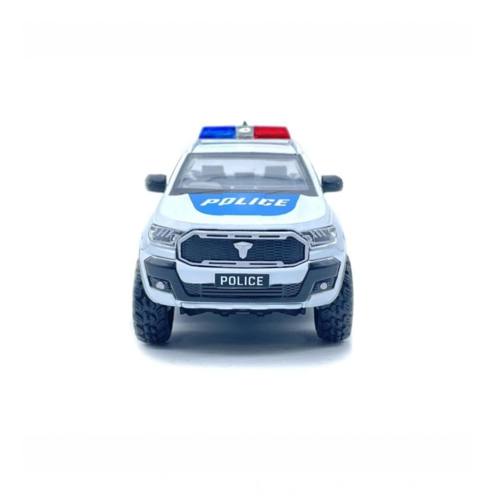 Amfyn Plastic Police Car For Kids (White)