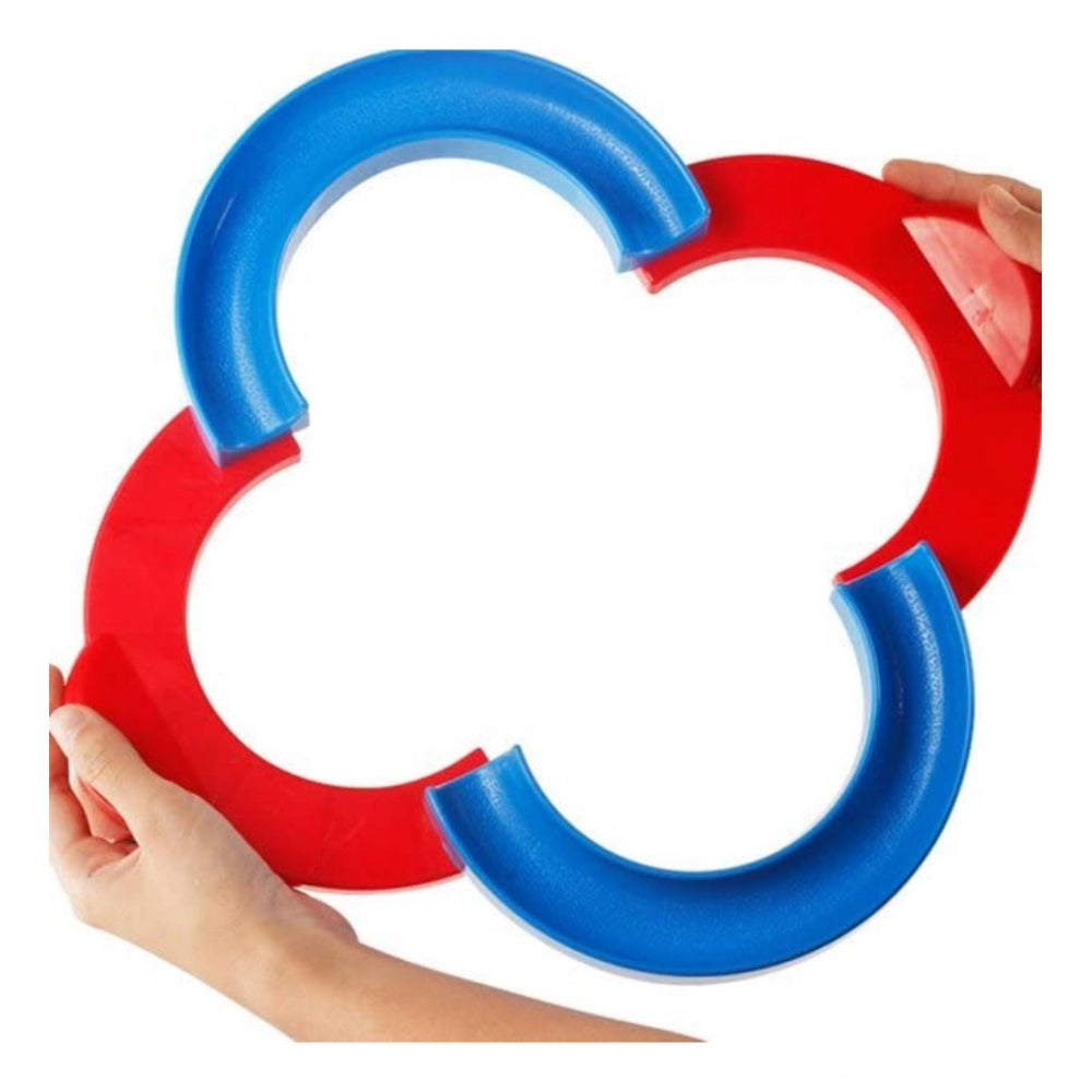 Amfyn Plastic 8 Shape Infinite Loop Interaction Balancing Track Toy Creative Track With 3 Bouncing Balls For Kids (Multicolor)