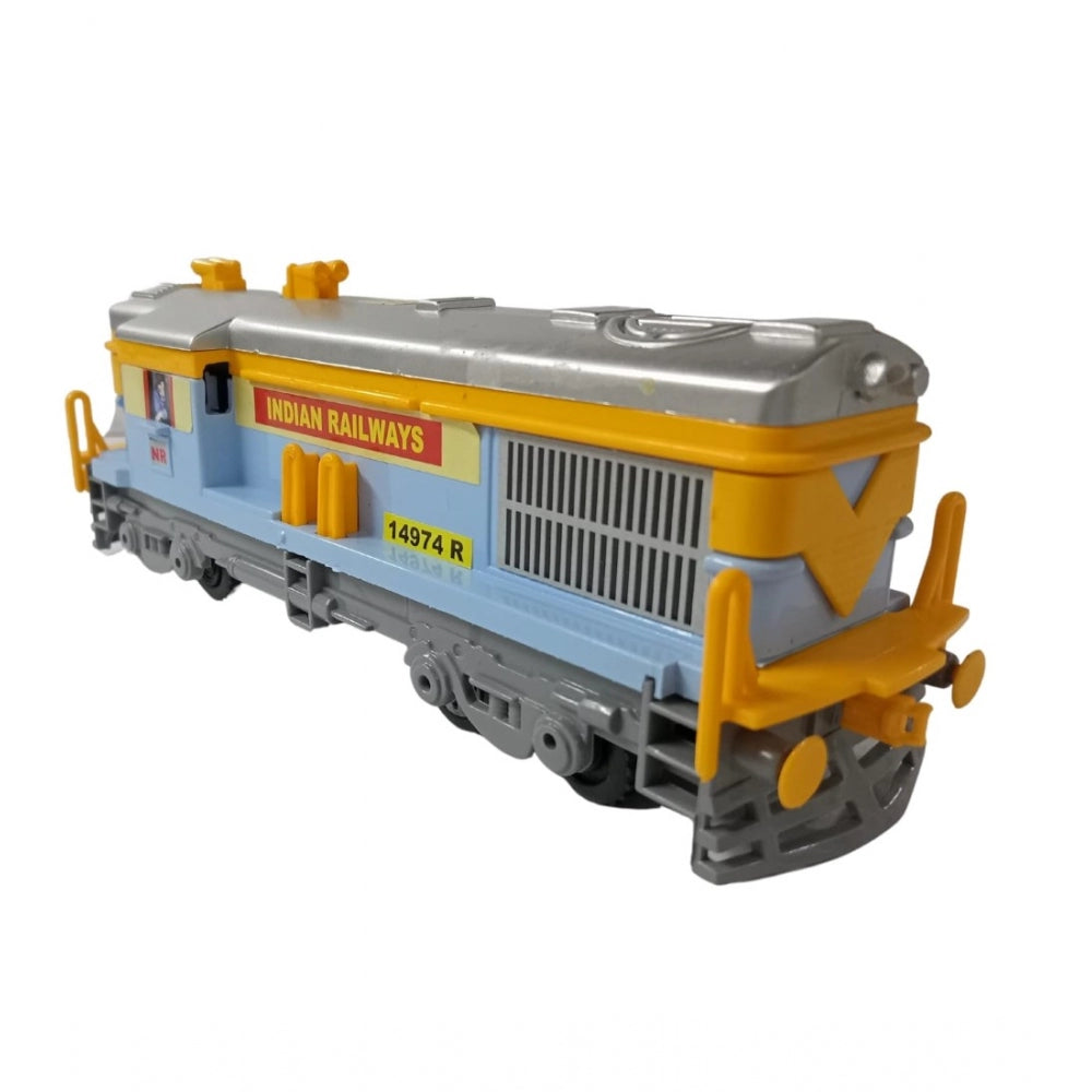 Amfyn Plastic 8 Wheels Engine With Pull Back Action Train (Multicolor)