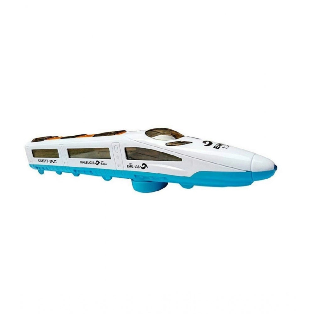 Amfyn Plastic 3D Light Sound Auto Moving System Emu Speed Train (Assorted)