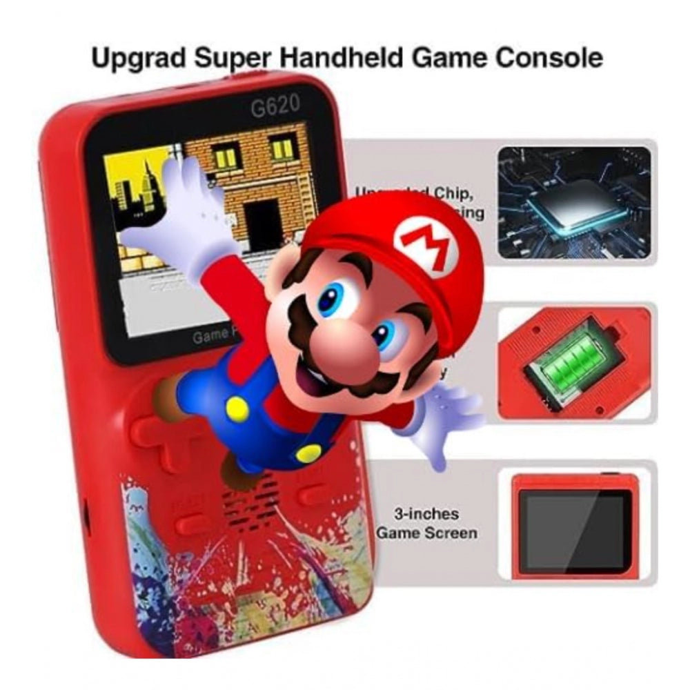 Amfyn Plastic Video Game For Kids Console 500 In1 Classic Games (Red)