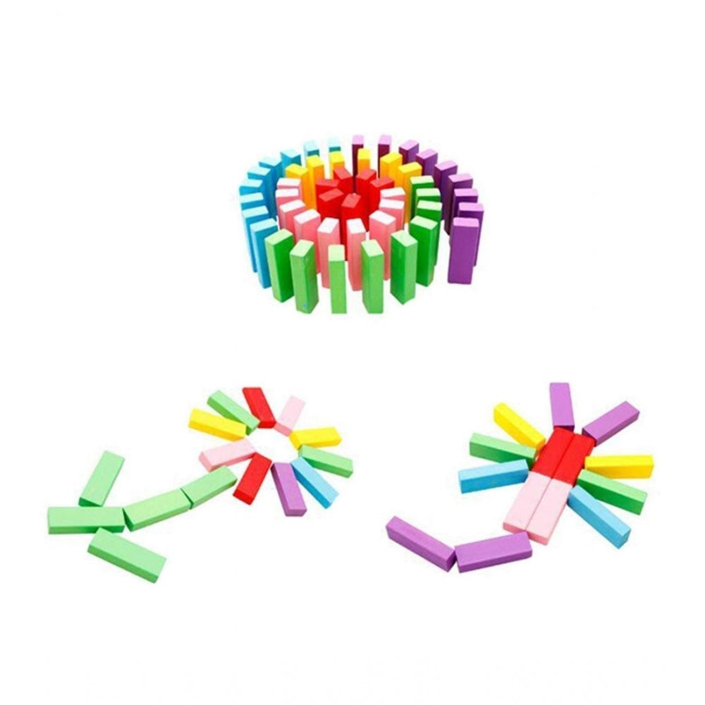 Amfyn Wood Wooden Building Blocks Game 48 Pcs Set (Assorted)