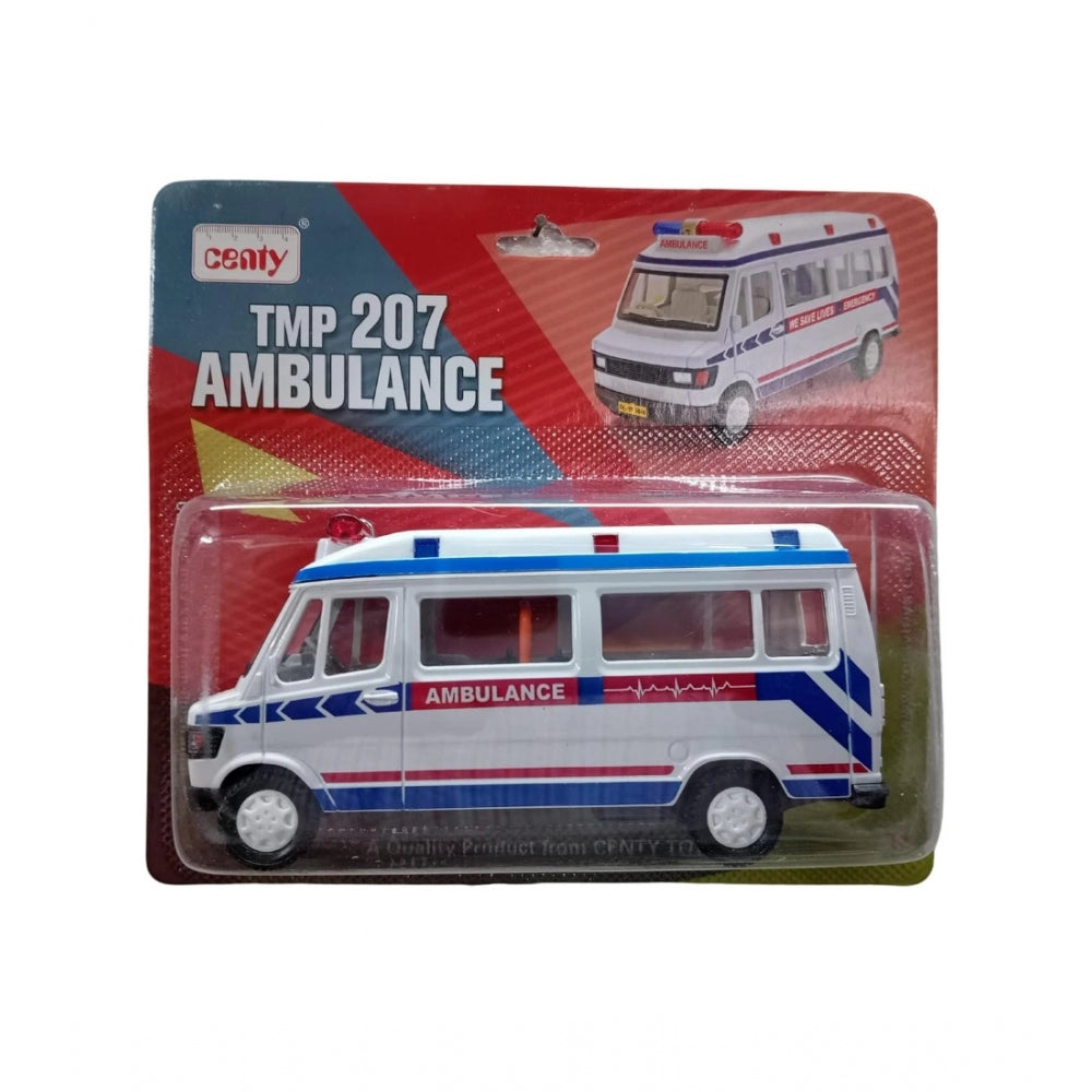 Amfyn Plastic Ambulance Emergency Medical Technicians Bus Suv Car (White)