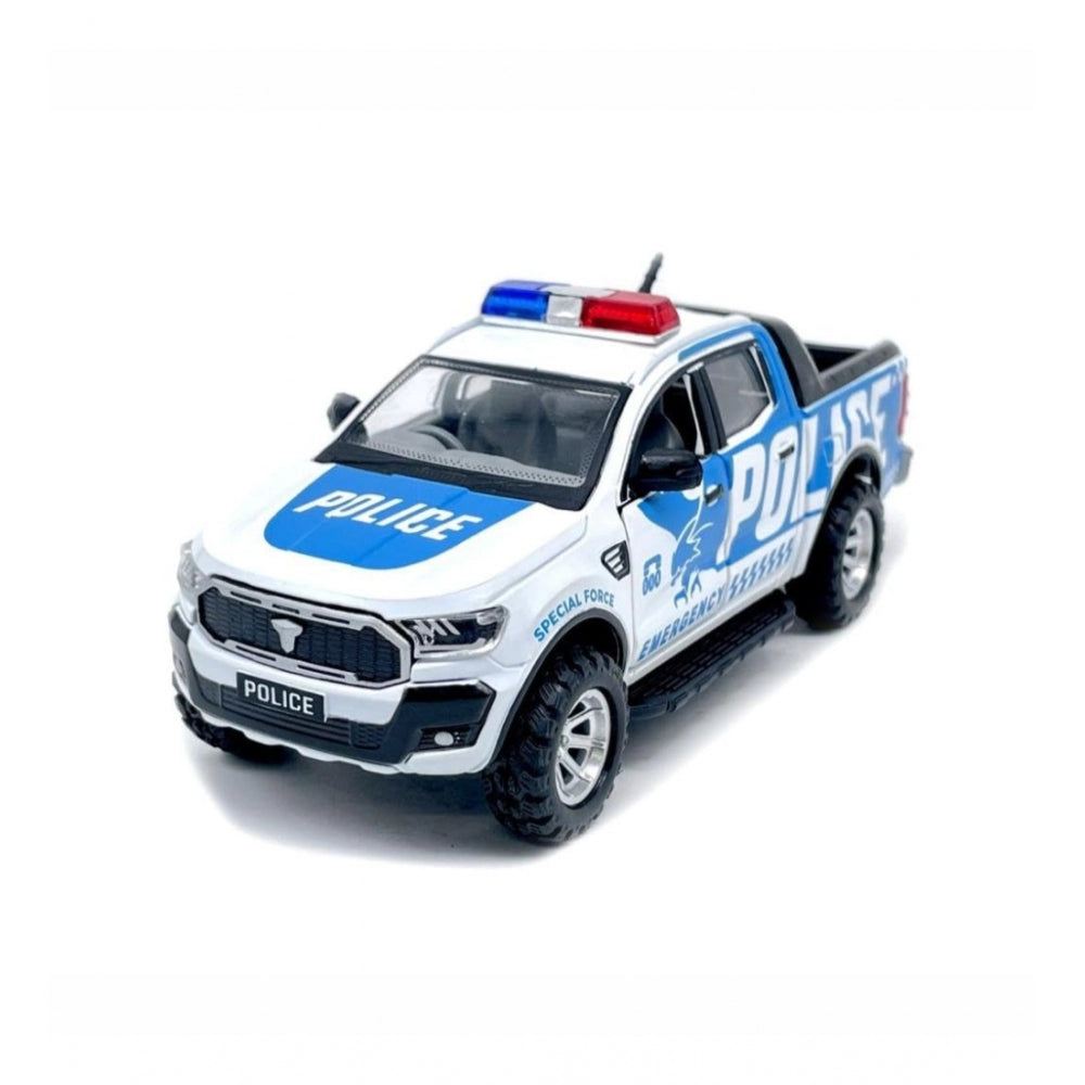 Amfyn Plastic Police Car For Kids (White)