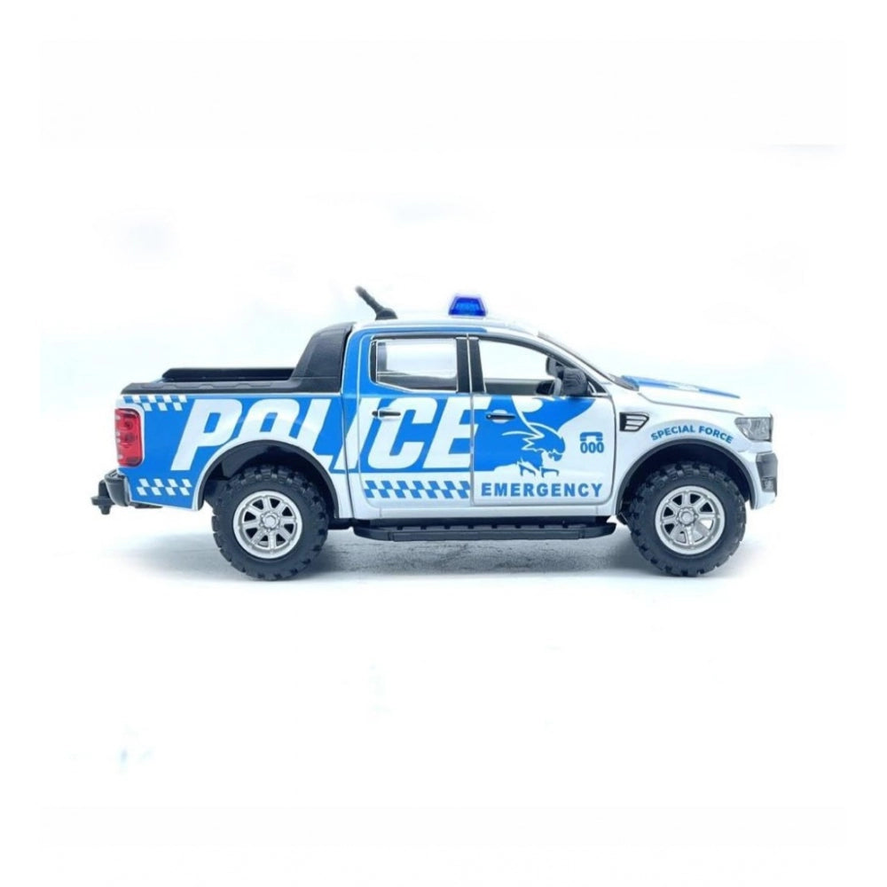 Amfyn Plastic Police Car For Kids (White)