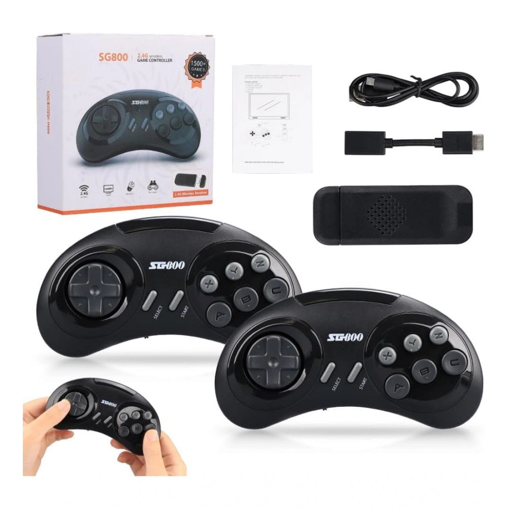 Amfyn Plastic Play Video Game Stick In 4600+ Games (Black)