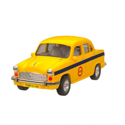 Amfyn Plastic Kolkata Ambassador Taxi Car (Yellow)